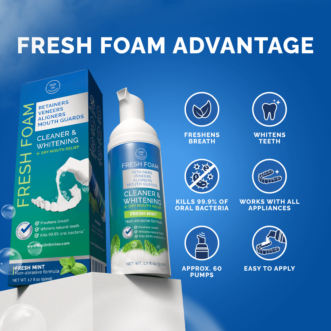 Pop On Fresh Foam | 2 Pack | Cleaner & Whitening | Save 30%