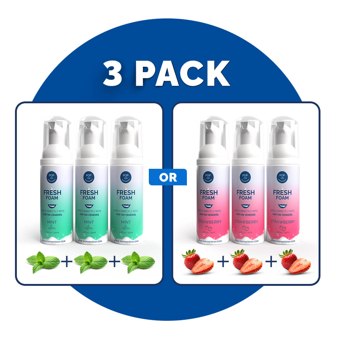 Pop On Fresh Foam |  3 Pack | Cleaner & Whitening | Save 33% + FREE Shipping