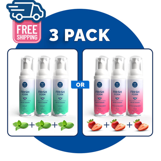 Pop On Fresh Foam |  3 Pack | Cleaner & Whitening | Save 33% + FREE Shipping